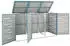 Deluke JAGU Edelstahl 3 x 240L 115x207x77,5cm Blau