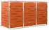Deluke JAGU Edelstahl 3 x 240L 115x207x77,5cm Orange