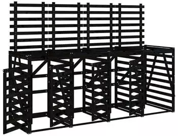 Deluke BOUMI Kiefernholz 4er 318x91,5x128,5cm Schwarz