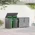 vidaXL Mülltonnenbox für 4 Tonnen 240L, Edelstahl, grau (3422245)