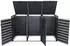 Proregal Mülltonnenbox 3er 117x200x80cm Anthrazit Gold Schlitzoptik