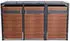 Proregal Mülltonnenbox 3er 117x200x80cm Anthrazit Kirsche-Holzoptik Dunkelbraun