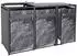 Proregal Mülltonnenbox 3er 117x200x80cm Anthrazit Marmor-Optik Dunkel