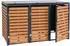 Proregal 3er Mülltonnenverkleidung 119x205x84 cm Teak-Optik