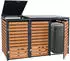 Proregal 3er Mülltonnenverkleidung 119x205x84 cm Teak-Optik