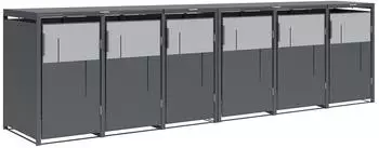 Westmann Tonus 6 M&uuml;lltonnenbox 6x240L Metall anthrazit (JGBC254-6)