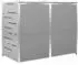 Deluke JAGU Edelstahl 2 x 240L 115,5x138x77,5cm Grau
