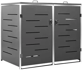 Deluke JAGU Edelstahl 2 x 240L 115,5x138x77,5cm Anthrazit