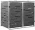 Deluke JAGU Edelstahl 2 x 240L 115,5x138x77,5cm Anthrazit