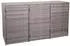 Proregal 3er-Mülltonnenverkleidung 110x195x66 cm Poly-Rattan 3x120L Grau