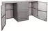 Proregal 3er-Mülltonnenverkleidung 110x195x66 cm Poly-Rattan 3x120L Grau