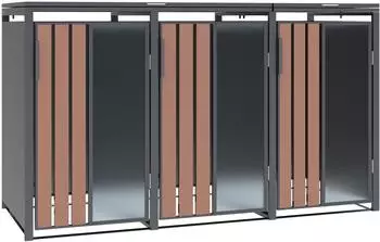 Westmann Status 3 M&uuml;lltonnenbox Metall 3x240L anthrazit