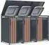 Westmann Status 3 Mülltonnenbox Metall 3x240L anthrazit