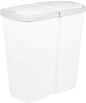 vidaXL M&uuml;lltonne wei&szlig;, PP, 48,5 x 28 x 51 cm