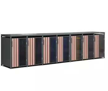 Westmann Status 7 Mülltonnenbox Metall 7x240L anthrazit (JGBC253-7)