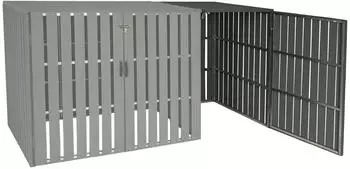 Proregal 1er WPC-Mülltonnenverkleidung Erweiterung 115x66x76 cm Grau