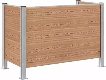 vidaXL M&uuml;lltonnenverkleidung braun 161x85x115cm Aluminium und WPC (3429264)
