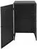 Proregal Mülltonnenverkleidung 110x65x66 cm Poly-Rattan 120L Schwarz