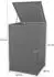 Proregal Mülltonnenverkleidung 110x65x66 cm Poly-Rattan 120L Schwarz