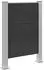 vidaXL Mülltonnenverkleidung Aluminium & WPC grau 85x12x115cm