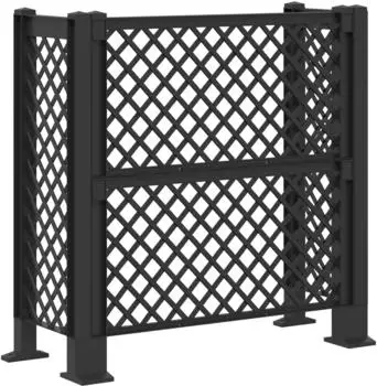vidaXL Mülltonnengitter anthrazit 123x47x114cm PP