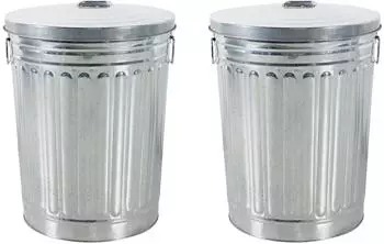 HAC24 Zinkeimer mit Deckel 58L, silber (181417251)