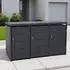 osoltus Metall Mülltonnenbox 3er 196 x 118 cm Conta Anthrazit