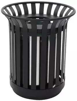 Proregal Runder Abfallbehälter 69 L Ø 70 x 59 cm Schwarz