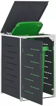 vidaXL Mülltonnenbox 240L, belüftet, anthrazit (42028996)