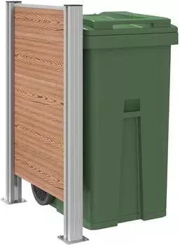 vidaXL Mülltonnenverkleidung braun 85x12x115cm Aluminium und WPC
