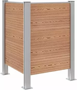 vidaXL Mülltonnenverkleidung 85x85x115cm, Aluminium und WPC, braun (42039183)