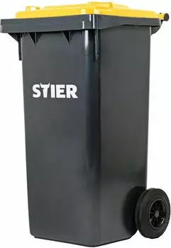 STIER 2-Rad-Müllgroßbehälter 120l grau/gelb (905357)