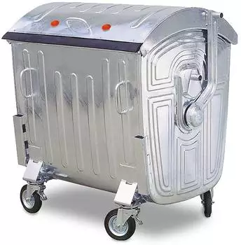 BRB Müllcontainer 1100L, fahrbar, Stahlblech verzinkt (34110)