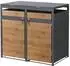 ML-Design Mülltonnenbox 2 x 240 L 132x80x116,3cm Anthrazit-Eichenoptik