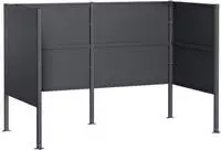 vidaXL M&uuml;lltonnen-Sichtschutz 167 x 85 x 113 cm Stahl Anthrazit