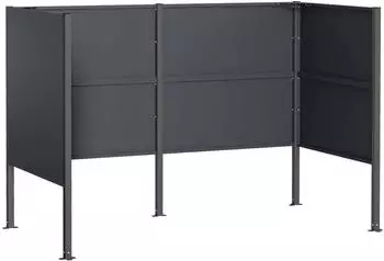 vidaXL Mülltonnen-Sichtschutz 167x85x113cm Stahl anthrazit (8013463)