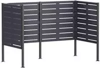 vidaXL M&uuml;lltonnen-Sichtschutz 167 x 85 x 113 cm Stahl Anthrazit