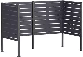 vidaXL Mülltonnen-Sichtschutz 167x85x113cm Stahl anthrazit (8013435)