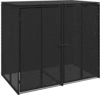 vidaXL M&uuml;lltonnenbox 2 stk. Schwarz 130 x 80 x 115 cm Polyethylen