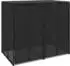 vidaXL Mülltonnenbox 2 Stk. Rattanoptik schwarz 130x80x115cm Polyethylen