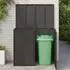 vidaXL Mülltonnenbox 2 Stk. Rattanoptik schwarz 130x80x115cm Polyethylen