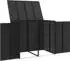 vidaXL Mülltonnenbox 2 Stk. Rattanoptik schwarz 130x80x115cm Polyethylen