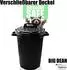BigDean Universal-Allzwecktonne mit Deckel, 90L, schwarz (717860)