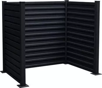Floraworld Mülltonnenverkleidung Stahl 2x240L 150x115x122cm anthrazit (012917)