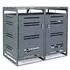 Costway Mülltonnenbox 2x120L, Metall, abschließbar (SF6865SD+)