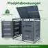 Costway Mülltonnenbox 2x120L, Metall, abschließbar (SF6865SD+)