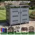 Costway Mülltonnenbox 2x120L, Metall, abschließbar (SF6865SD+)