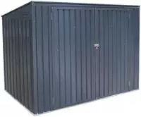 Westmann - Metall M&uuml;lltonnenbox Ger&auml;tebox 73 Dunkelgrau 100x235x131 Cm
