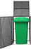 vidaXL Polyrattan Single Garbage Bin Cover (76x78x120 cm)
