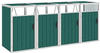 vidaXL Mülltonnenbox Stahl 4 x 240 Liter grün